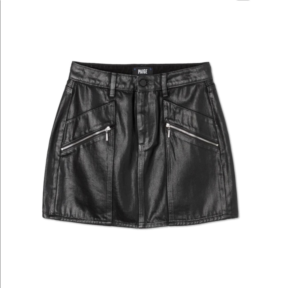 Paige Aideen Coated Mini Skirt - Picture 3 of 15